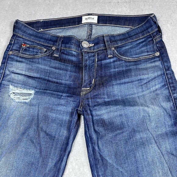 HUDSON Juliette Jeans Womens Size 27 Blue Refine Super Skinny Jeans Zip Front - Picture 2 of 15